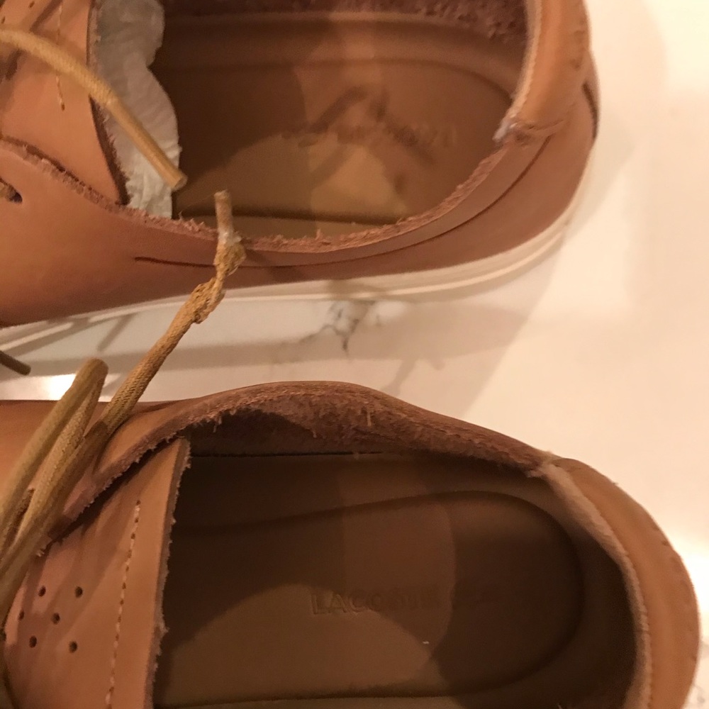 Lacoste Leather Sneakers- Size 10- Worn Once - Picture 4 of 6